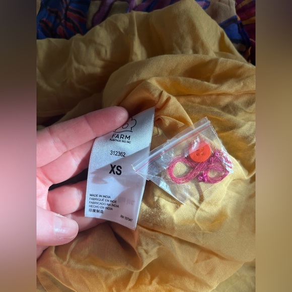 FARM Rio Yellow Fruit Dream Long Sleeve Mini Dress - Picture 10 of 12